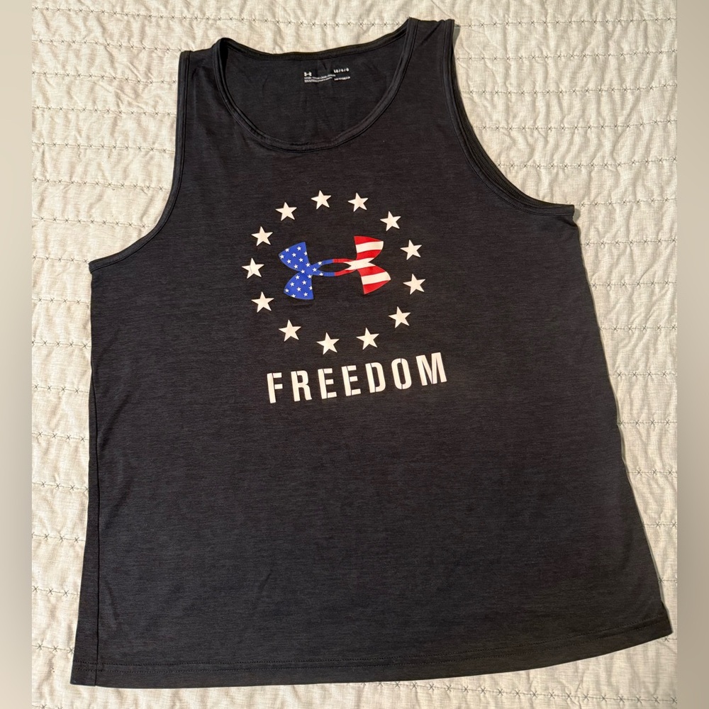 Under Armour Black Freedom Tank with Stars
